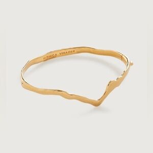 MONICA VINADER Amy Powney Wishbone Bangle 18k Gold Vermeil, Small, $298